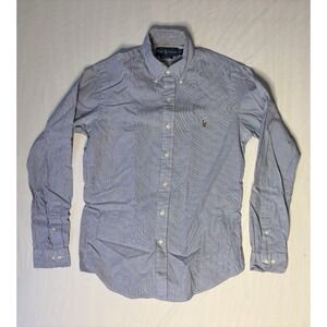 Polo Palph Lauren Custom Fit Dress Shirt Men's Size 15 34/35 Stripes Long Sleeve